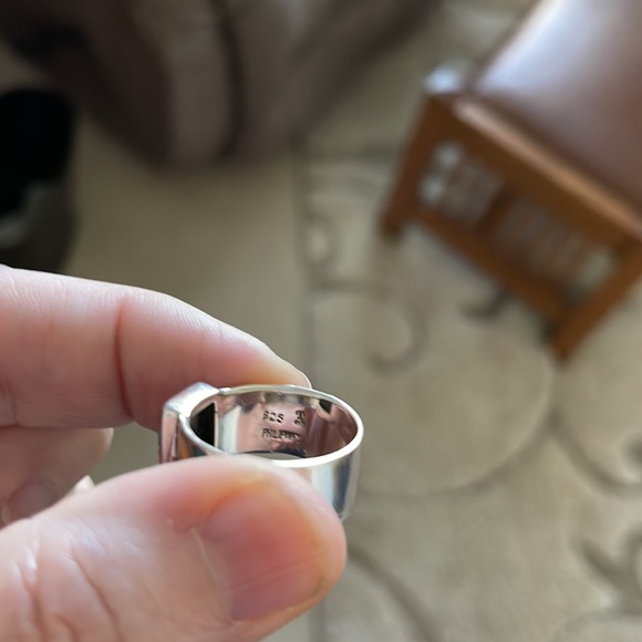 Southwestern Sterling Ring Size 9 Turquoise & Mixed Stone 925 - Picture 7 of 7